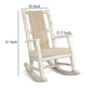 Rena Rocking Chair Cushion Seat and Back White Mahogany Mindy Wood BM325461