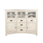 Rena Sideboard Buffet Console 5 Doors 5 Drawers 59’’ White Wood BM325464