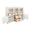 Rena Sideboard Buffet Console 5 Doors 5 Drawers 59’’ White Wood BM325464