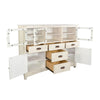 Rena Sideboard Buffet Console 5 Doors 5 Drawers 59’’ White Wood BM325464