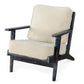 Rena Accent Lounge Chair Slatted Classic Distressed Black Solid Wood BM325564