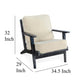 Rena Accent Lounge Chair Slatted Classic Distressed Black Solid Wood BM325564