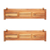 Ryla Garden Raised Flower Bed Set of 2, 12x39 Slatted Acacia Wood