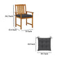 Blaire Outdoor Chair Set of 2 Charcoal Gray Fabric Brown Acacia Wood BM325577