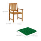 Blaire Outdoor Chair Set of 2 Green Fabric Brown Solid Acacia Wood BM325579