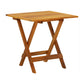 Blaire Outdoor Bistro Table, Foldable Square 18" Brown Acacia Wood