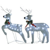 4pc Outdoor Reindeer n Sleigh Christmas Decoration 100 White LEDs BM325602