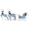 4pc Outdoor Reindeer n Sleigh Christmas Decoration, 100 White LEDs