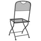 Outdoor Patio Folding Dining Chair Set of 4 Dark Gray Mesh Metal BM325617