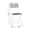 Outdoor Patio Folding Dining Chair Set of 4 Dark Gray Mesh Metal BM325617