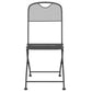 Outdoor Patio Folding Dining Chair Set of 4, Dark Gray Mesh Metal