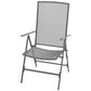 Outdoor Stackable Reclining Chair Set of 2 Dark Gray Mesh Steel Frame BM325624