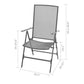 Outdoor Stackable Reclining Chair Set of 2 Dark Gray Mesh Steel Frame BM325624