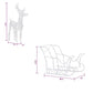 4pc Outdoor Reindeer n Sleigh Christmas Decoration 240 Warm White LED BM325625