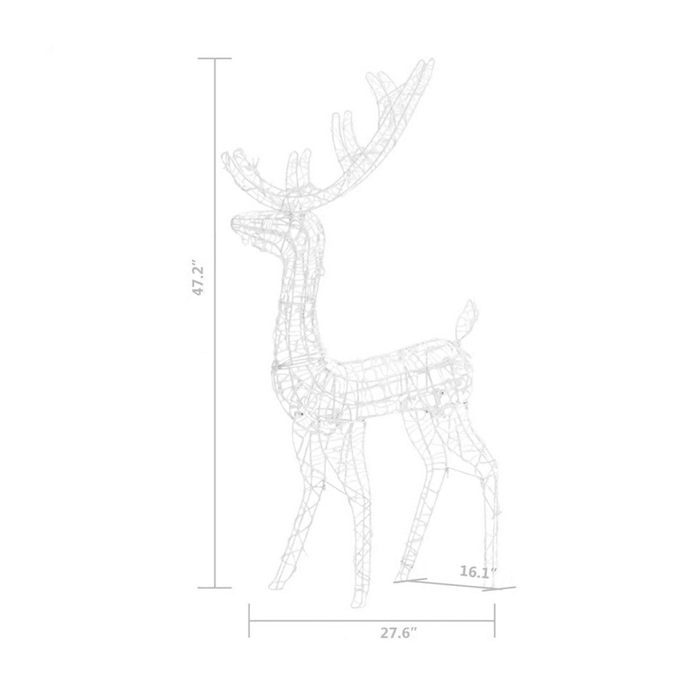 Outdoor Reindeer Christmas Decoration 140 Cool White LED Lights BM325633