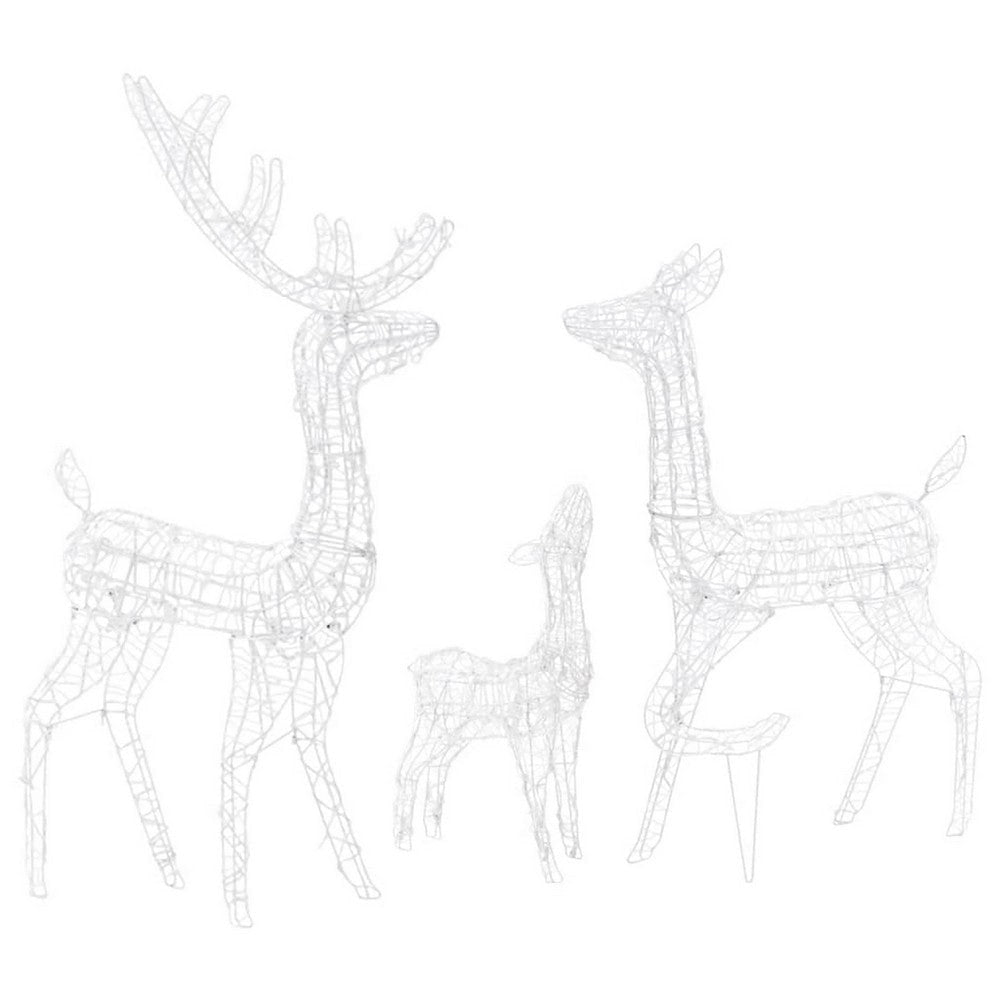 Meyi 3pc Outdoor Reindeer Family Christmas Decor 300 Cool White LEDs BM325634