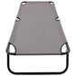 Zena Outdoor Lounger Sunbed Gray Fabric 75’’ Foldable Steel Frame BM325635