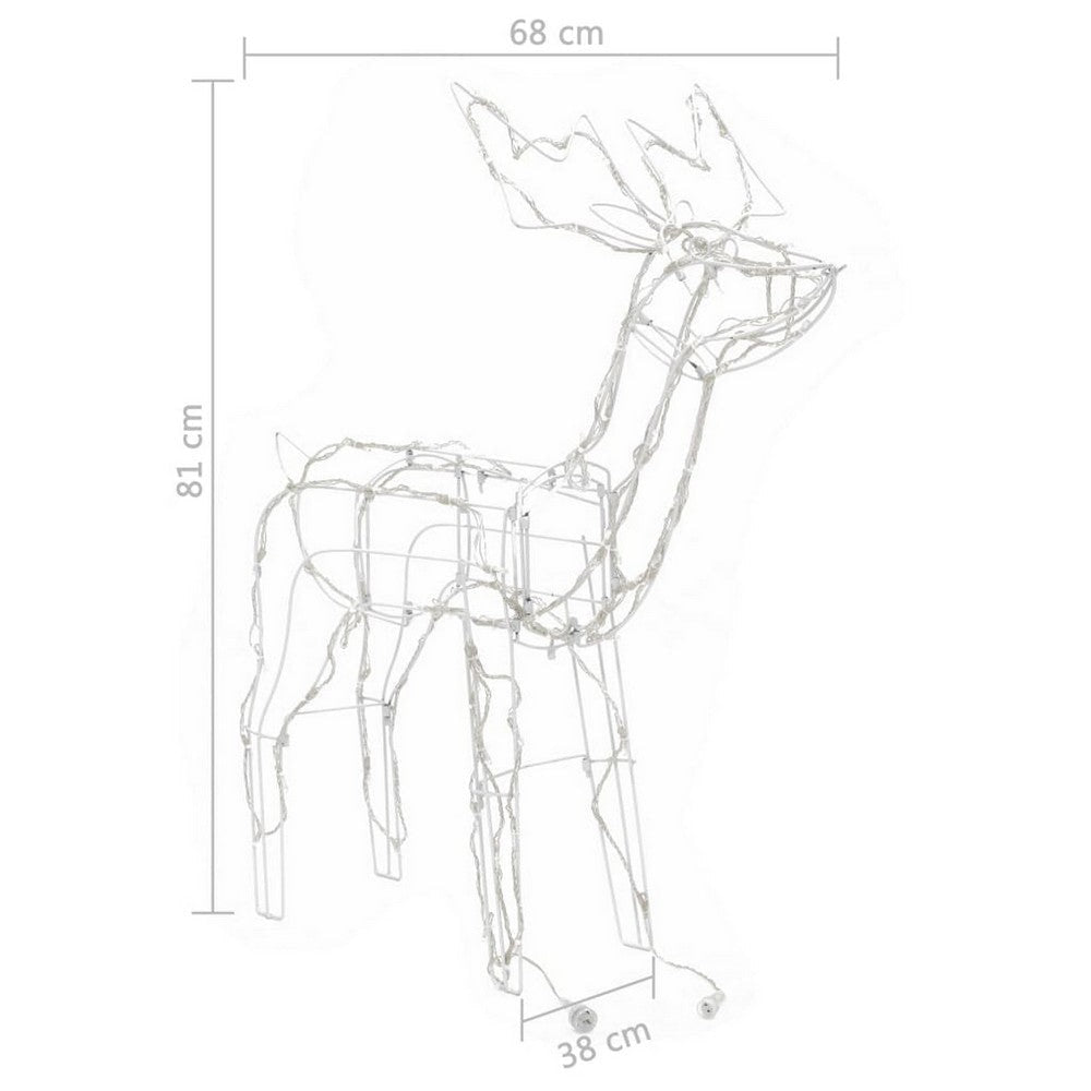 Meyi 3pc Outdoor Reindeer Family Christmas Decor 229 Cool White LED BM325637