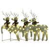 Garden 4pc Outdoor Reindeer Christmas Decoration, 80 Gold Yellow LEDs