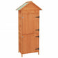 Outdoor Patio Storage Cabinet, 2 Doors, Natural Brown Solid Wood