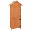 Outdoor Patio Storage Cabinet, 2 Doors, Natural Brown Solid Wood