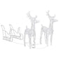 4pc Outdoor Reindeer n Sleigh Christmas Decoration 240 Cool White LED BM325643