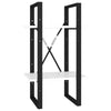 5 Tier Bookshelf Unit Open White Wood Racks 41’’ Black Metal Frame BM325648