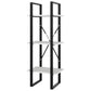 5 Tier Bookshelf Unit Open White Wood Racks 41’’ Black Metal Frame BM325648