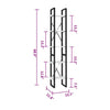 5 Tier Bookshelf Unit Open White Wood Racks 41’’ Black Metal Frame BM325648