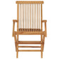 Folding Outdoor Chair Set of 2 Brown Solid Teak Wood Slatted Back BM325682