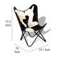 Butterfly Chair Black and White Genuine Cowhide Upholstery Metal BM325703