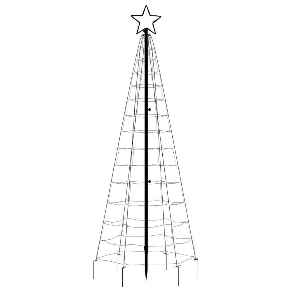 Hiko 6 Foot Lighted Metal Christmas Tree with LED 8 Multicolor Effect BM325707