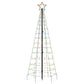 Hiko 6 Foot Lighted Metal Christmas Tree with LED, 8 Multicolor Effect