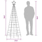 Hiko 6 Foot Lighted Metal Christmas Tree with LED 8 Warm White Effect BM325708