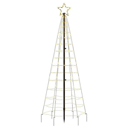 Hiko 6 Foot Lighted Metal Christmas Tree with LED, 8 Warm White Effect