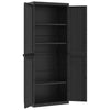 Dore 65’’ Garage Storage Cabinet Lockable Outdoor Weatherproof Black BM325709