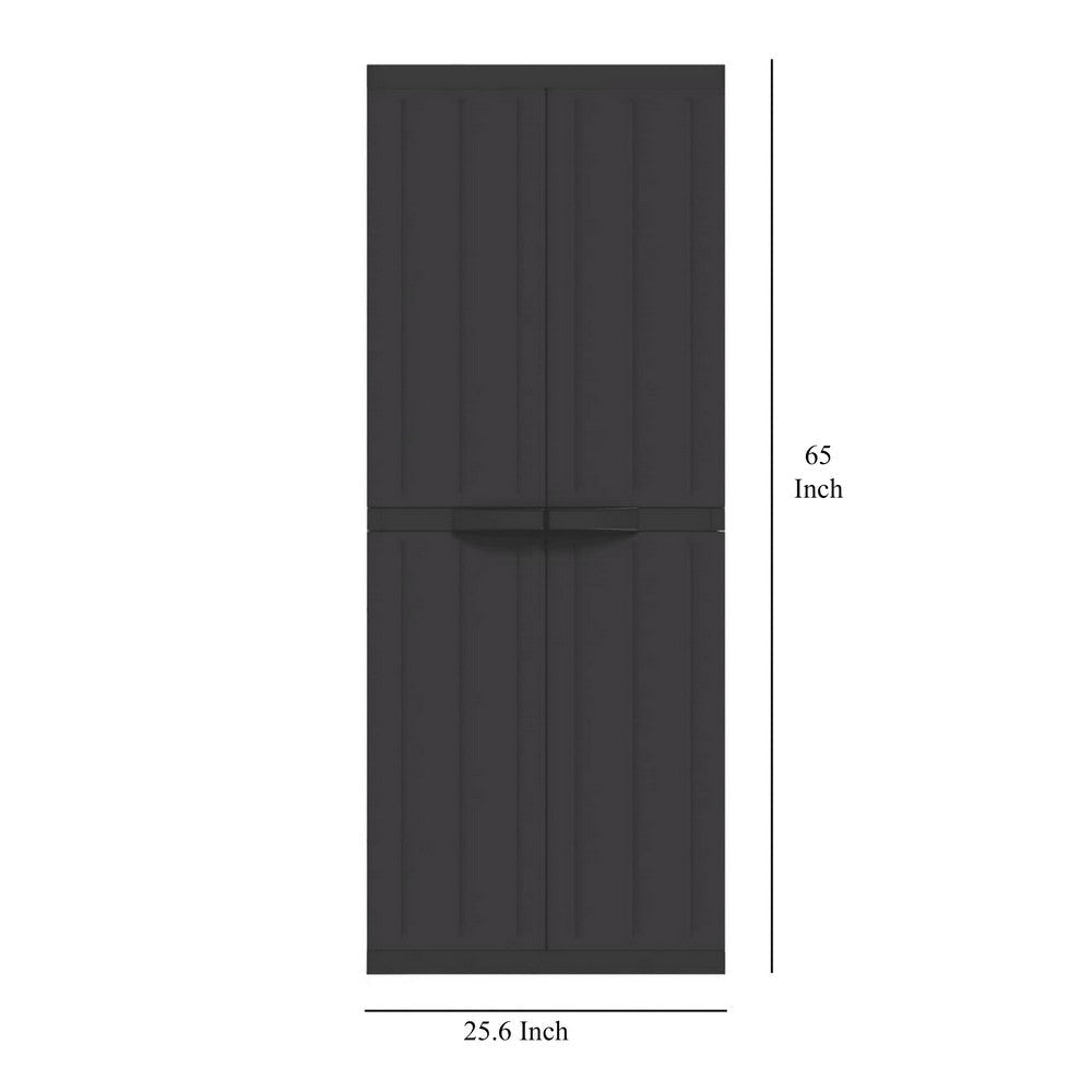 Dore 65’’ Garage Storage Cabinet Lockable Outdoor Weatherproof Black BM325709