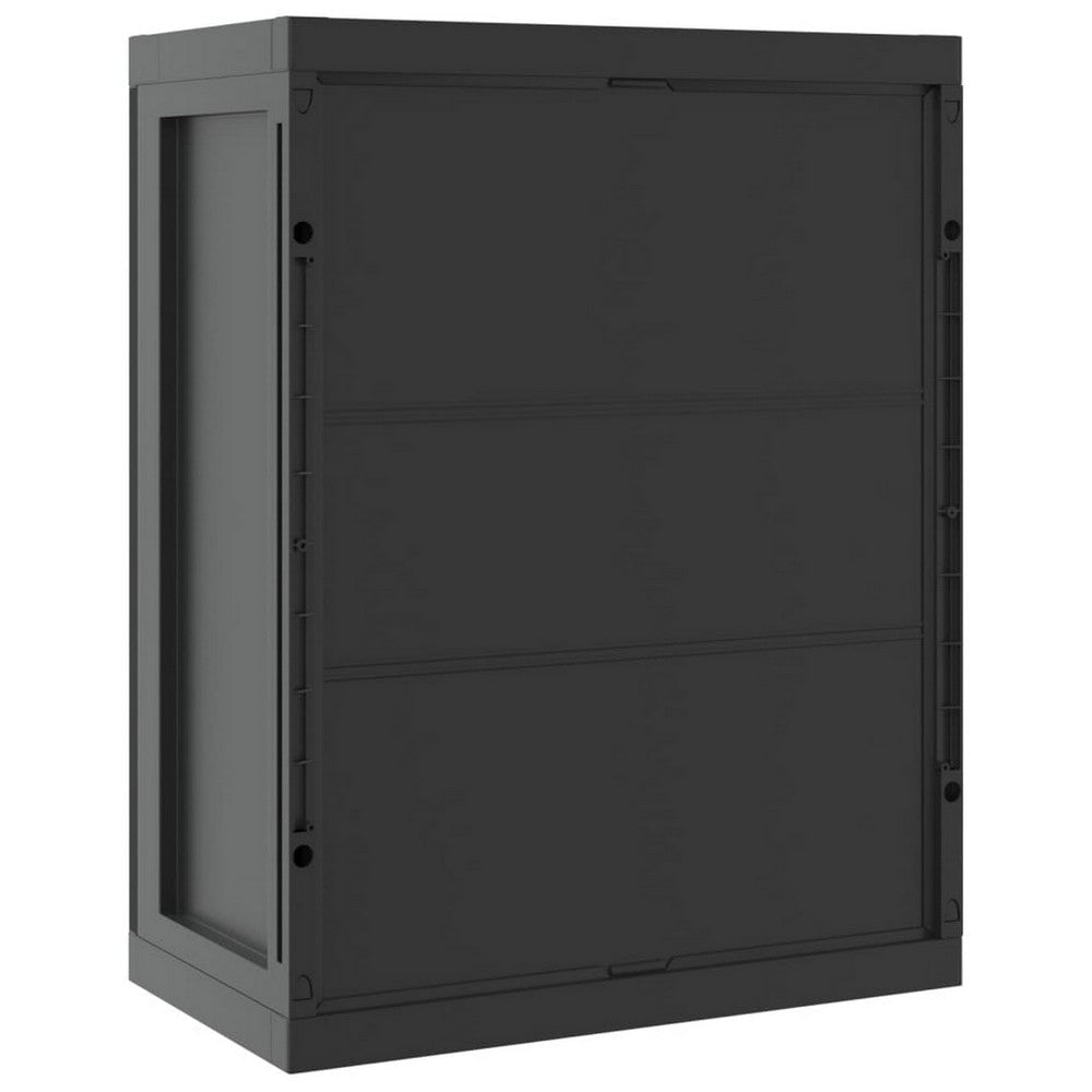 Dore 34in Garage Storage Cabinet Lockable Outdoor Weatherproof Black BM325710