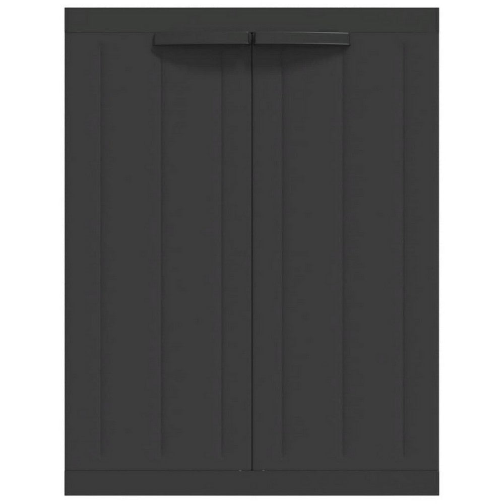 Dore 34in Garage Storage Cabinet Lockable, Outdoor Weatherproof, Black