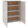 Accent Shoe Cabinet 2 Doors Farmhouse White Solid Pine Wood BM325718