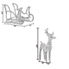 Garden 4pc Reindeer and Sleigh Christmas Decoration 240 LEDs White BM325724