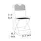 Outdoor Patio Chair Set of 2 Open Cutout Back Foldable Gray Metal BM325730