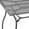 Outdoor Patio Dining Table 35’’ Square Mesh Top Classic Gray Metal BM325732