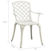 Outdoor Patio Chair Set of 4 Cutout Backrests White Aluminum Frame BM325733