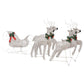 Garden 4pc Reindeer and Sleigh Christmas Decoration 100 LEDs Gold BM325738