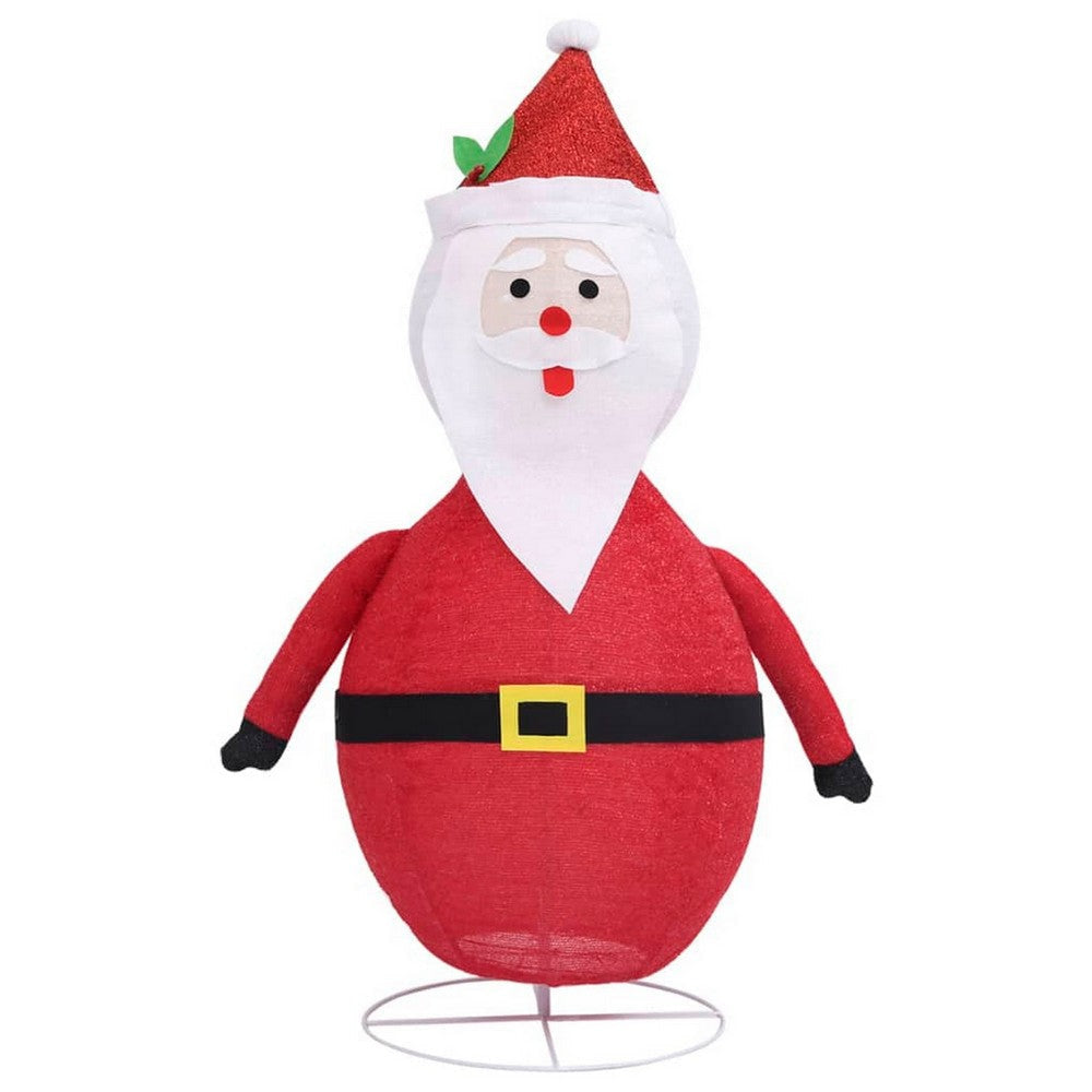 Santa Claus Figurine Christmas Decoration, USB, LED, Red White 24"