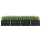 Raised Garden Flower Bed, 32x126, Rectangular Black Galvanized Steel