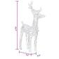 Set of 2 Christmas Reindeer Acrylic and 40 Warm White LED Lights BM325755