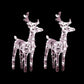 Set of 2 Christmas Reindeer, Acrylic and 40 Warm White LED Lights