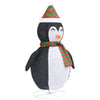 Mani Christmas Decora 4 ft Snow Penguin 120 LED Light White Black BM325758